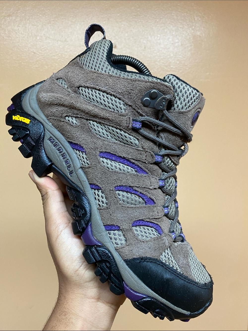 Merrell Moab 2 Mid Ventilator Women’s Hiking Boots “Bracken Purple” Size 9.5 - Picture 8 of 17
